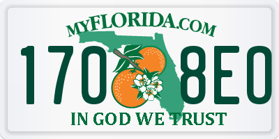 FL license plate 1708EO