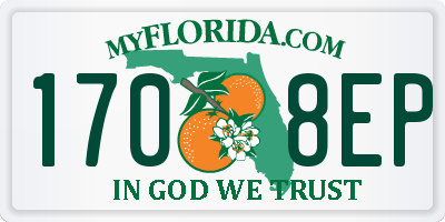 FL license plate 1708EP
