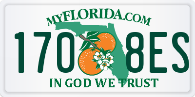 FL license plate 1708ES