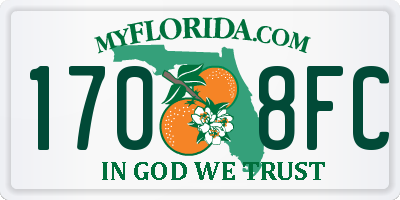 FL license plate 1708FC