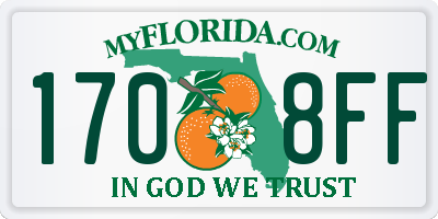 FL license plate 1708FF
