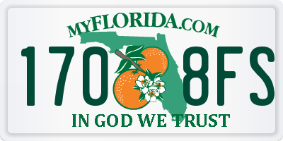 FL license plate 1708FS