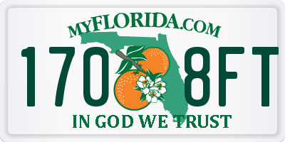 FL license plate 1708FT