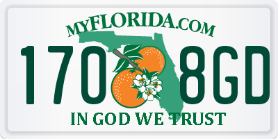 FL license plate 1708GD