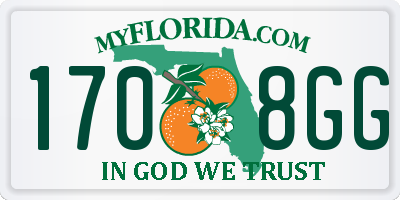 FL license plate 1708GG