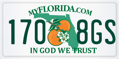 FL license plate 1708GS