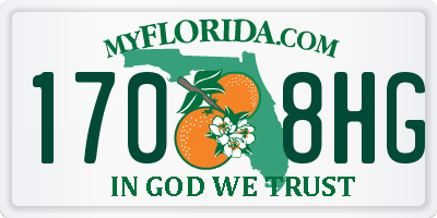 FL license plate 1708HG