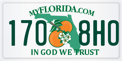 FL license plate 1708HO