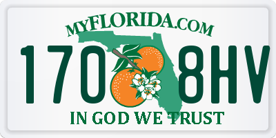FL license plate 1708HV