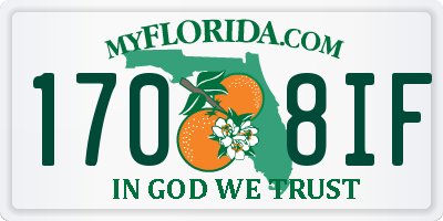 FL license plate 1708IF