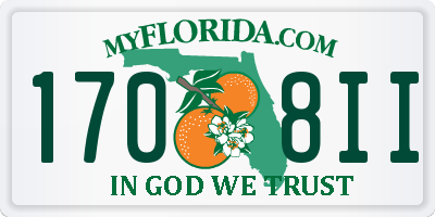 FL license plate 1708II