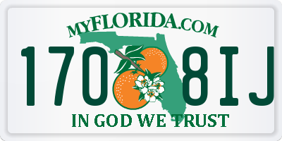 FL license plate 1708IJ