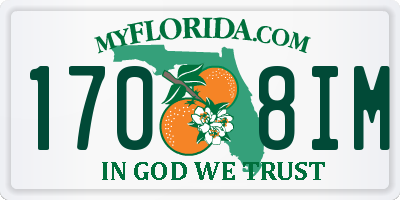 FL license plate 1708IM