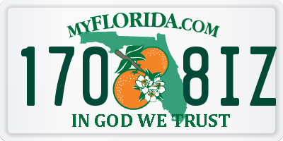 FL license plate 1708IZ