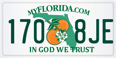 FL license plate 1708JE