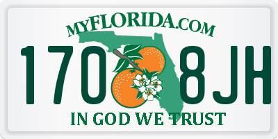 FL license plate 1708JH