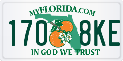 FL license plate 1708KE