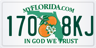 FL license plate 1708KJ