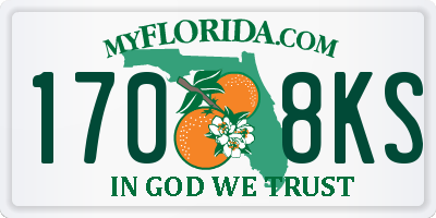 FL license plate 1708KS