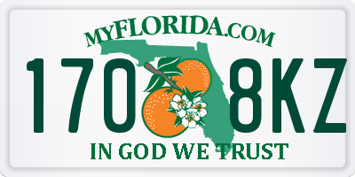 FL license plate 1708KZ