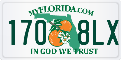 FL license plate 1708LX