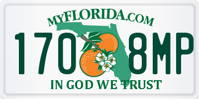 FL license plate 1708MP