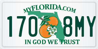 FL license plate 1708MY