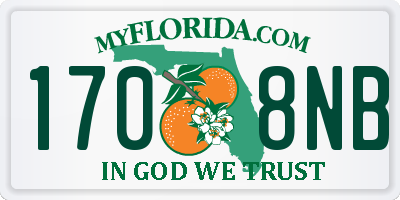 FL license plate 1708NB