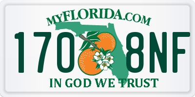FL license plate 1708NF