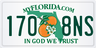FL license plate 1708NS