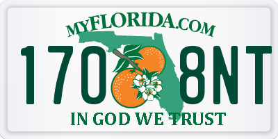 FL license plate 1708NT