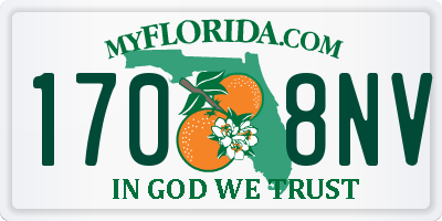 FL license plate 1708NV