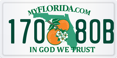 FL license plate 1708OB