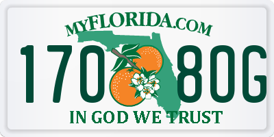 FL license plate 1708OG
