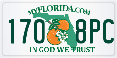 FL license plate 1708PC