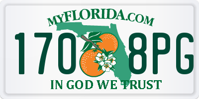 FL license plate 1708PG