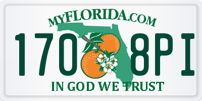 FL license plate 1708PI