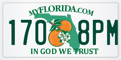 FL license plate 1708PM