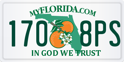 FL license plate 1708PS