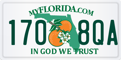 FL license plate 1708QA