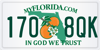 FL license plate 1708QK