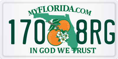 FL license plate 1708RG