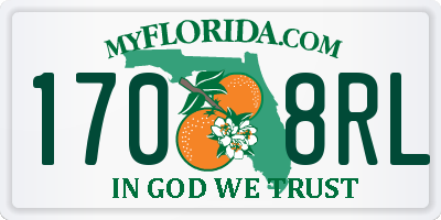 FL license plate 1708RL