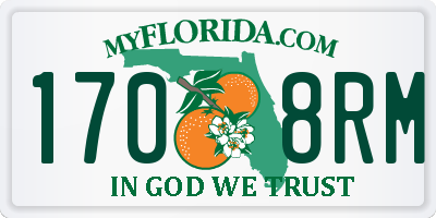 FL license plate 1708RM