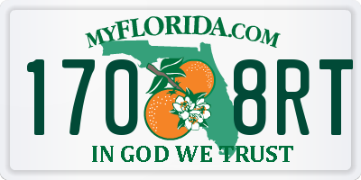 FL license plate 1708RT