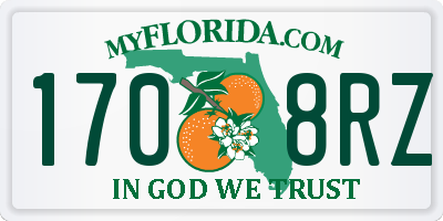 FL license plate 1708RZ