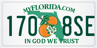 FL license plate 1708SE