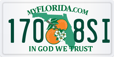 FL license plate 1708SI