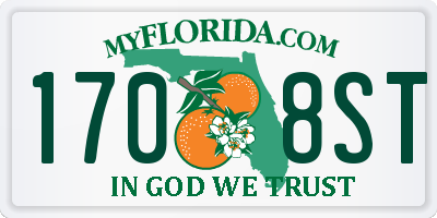 FL license plate 1708ST