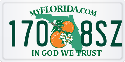 FL license plate 1708SZ